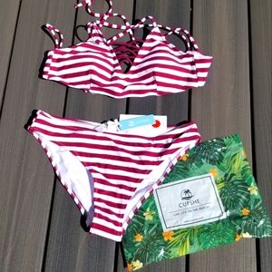 New Cupshe Striped Bikini